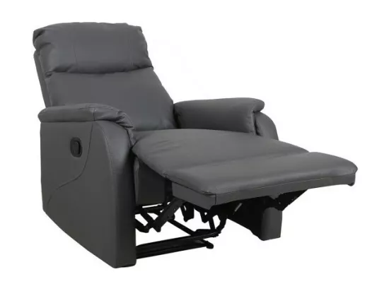 Fauteuil relaxation relevable manuellement BERLIN coloris gris