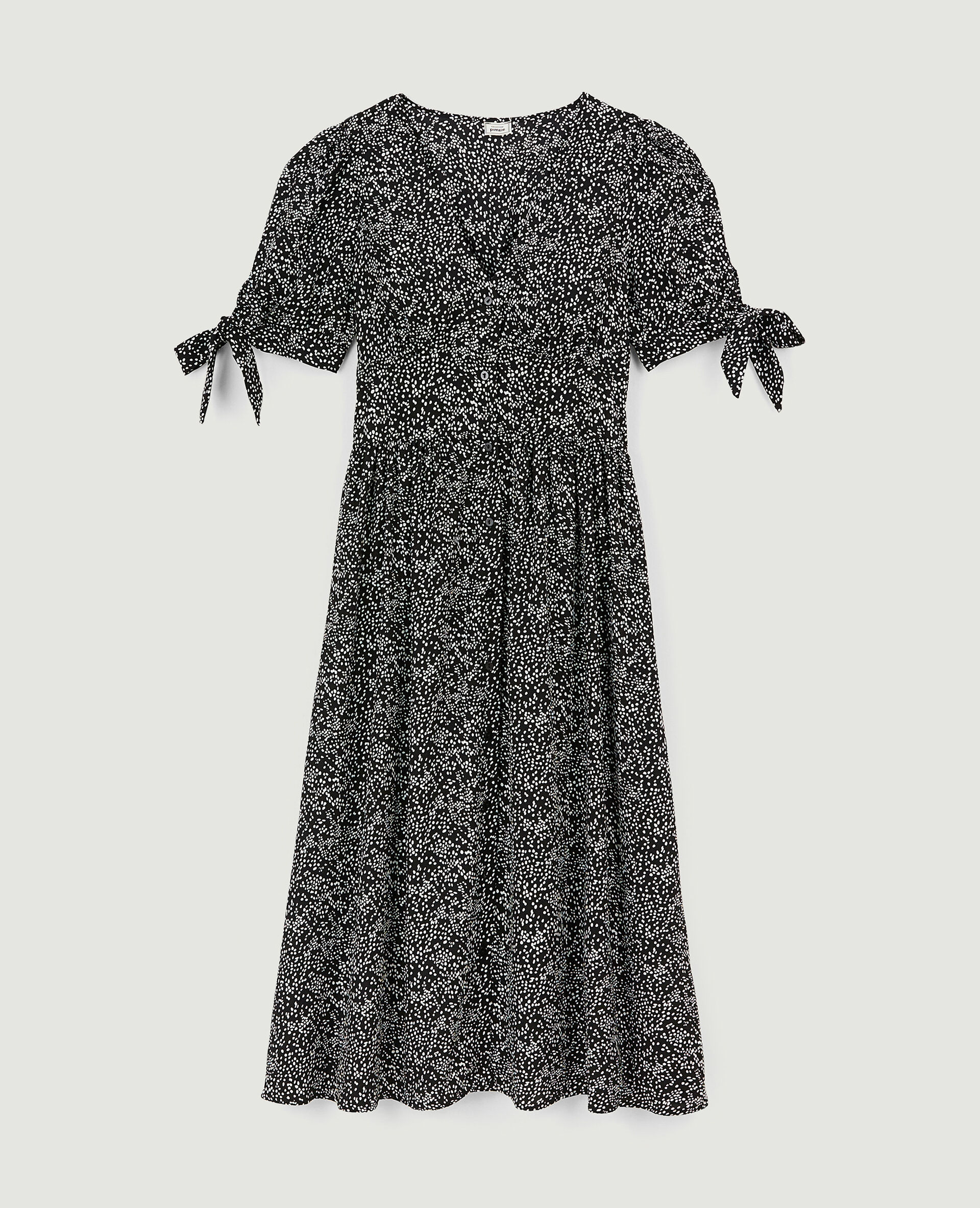 Robe longue boutonnée - Noir