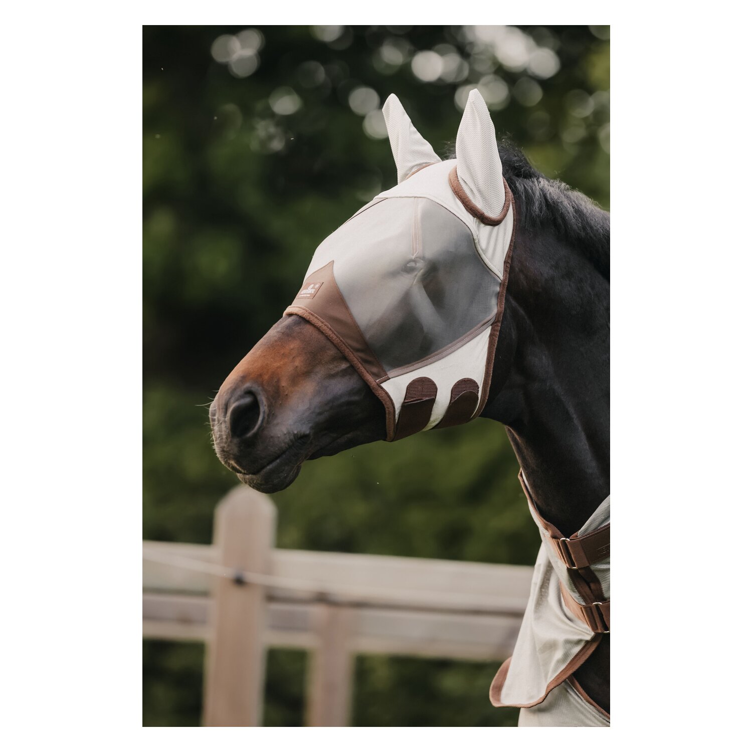 KENTUCKY Fliegenmaske Classic mit Ohren  - silver