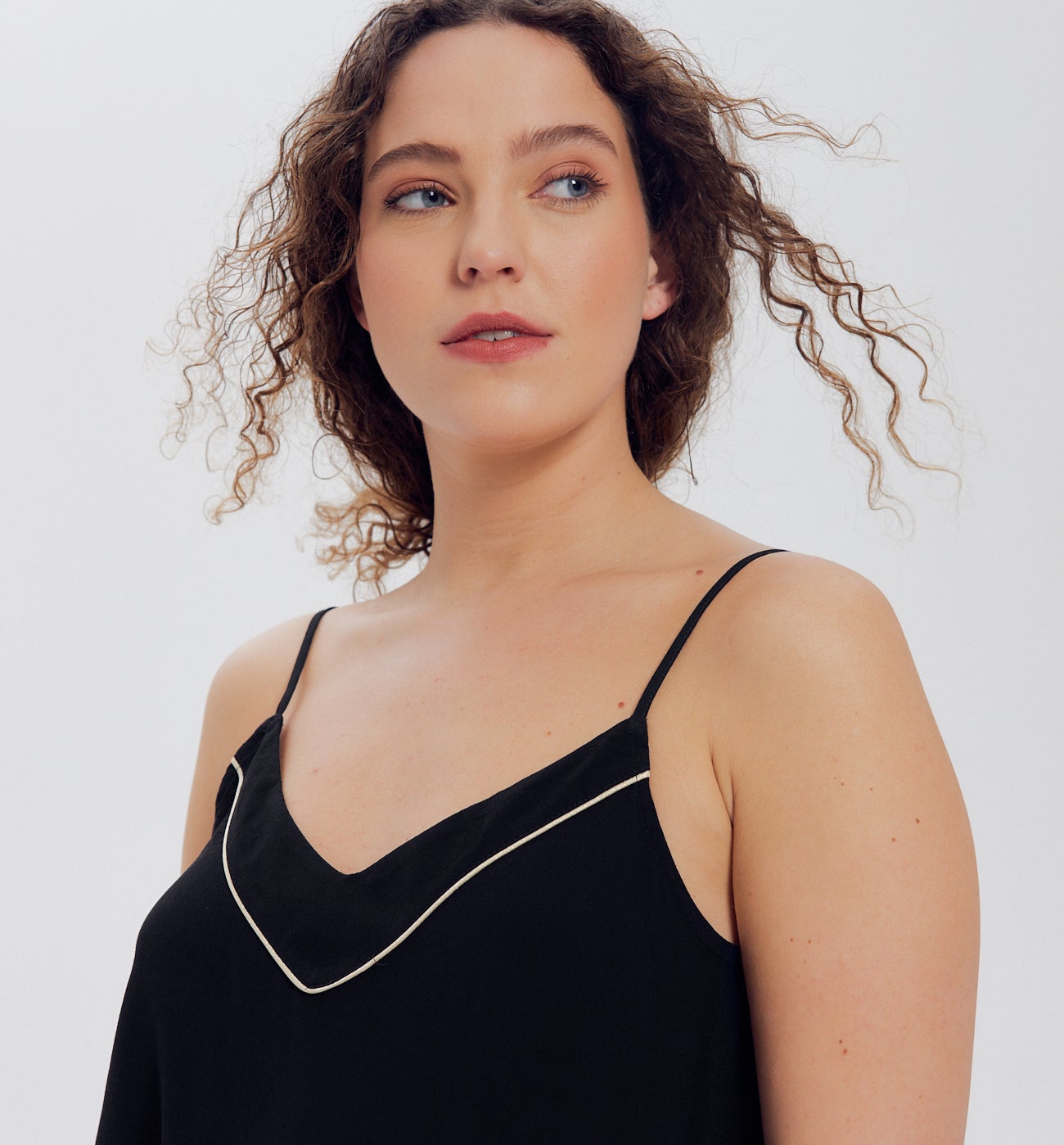 Top à fines bretelles Femme - Noir