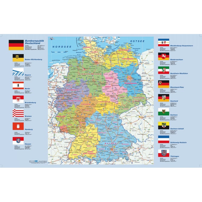 Schreibtischauflage - Landkarten - 1 Stück