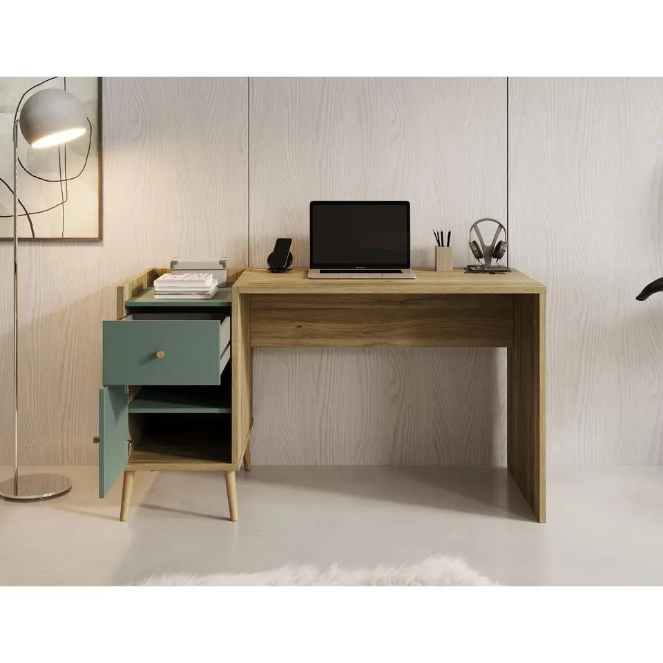 Meubella - Bureau Wally - Groen - 140 cm