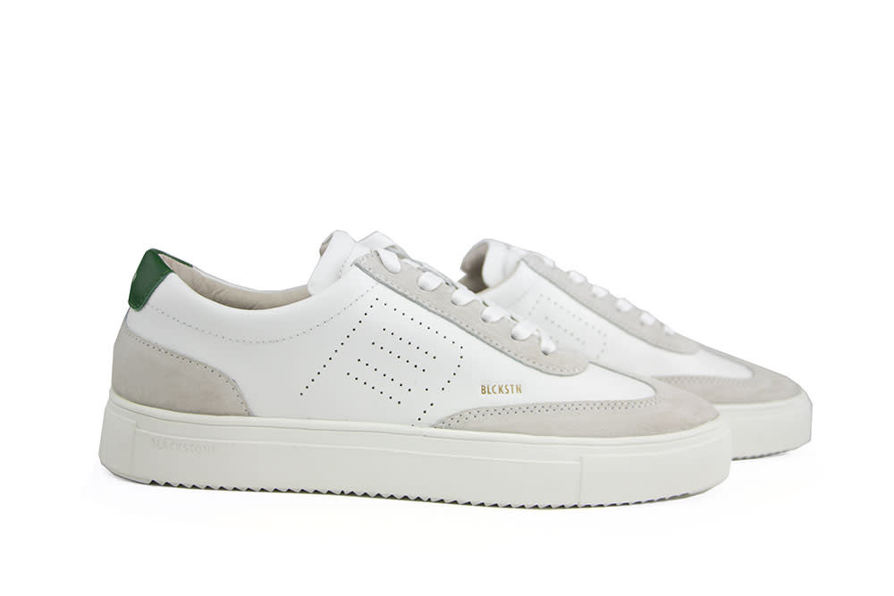 Blackstone Sneaker Slate Harper Perf White Green