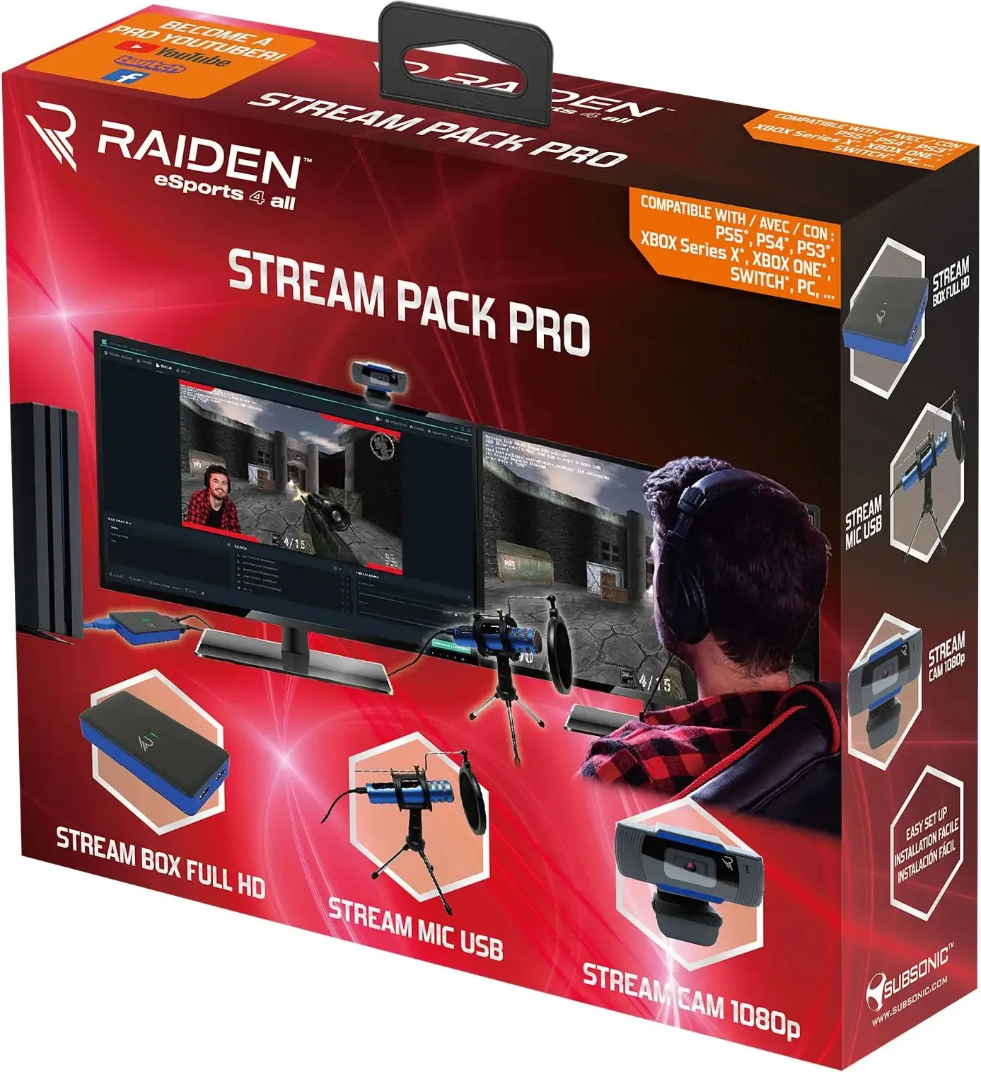 Subsonic Stream pack pro Microphones