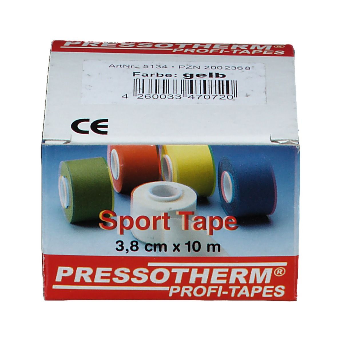 Pressotherm® Sport-Tape 3,8 cm x 10 m gelb