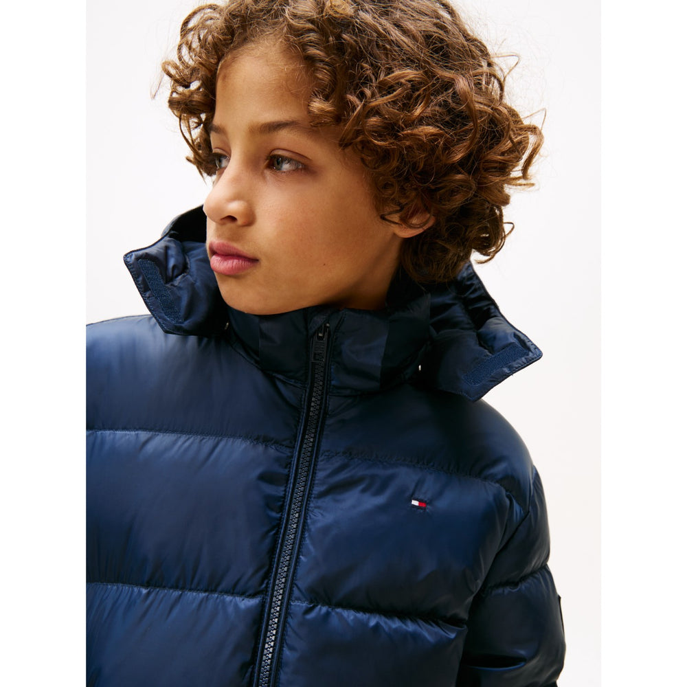 Køb Tommy Hilfiger Dark Night Navy Essential Down Jakke
