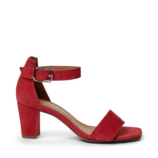 Pavement Sinna Højhælede Sandaler, Red Suede, 41