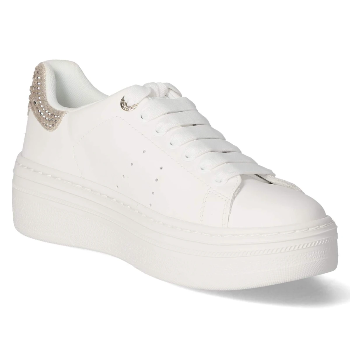 TamarisLow Sneaker - WHITE/CHAMPAGNE