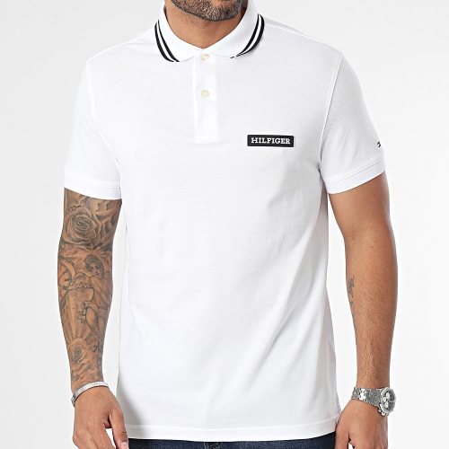 Polo Manches Courtes Monotype Badge 3583 Blanc