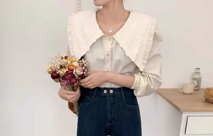 Wisjam - High Rise Plain Straight Leg Jeans