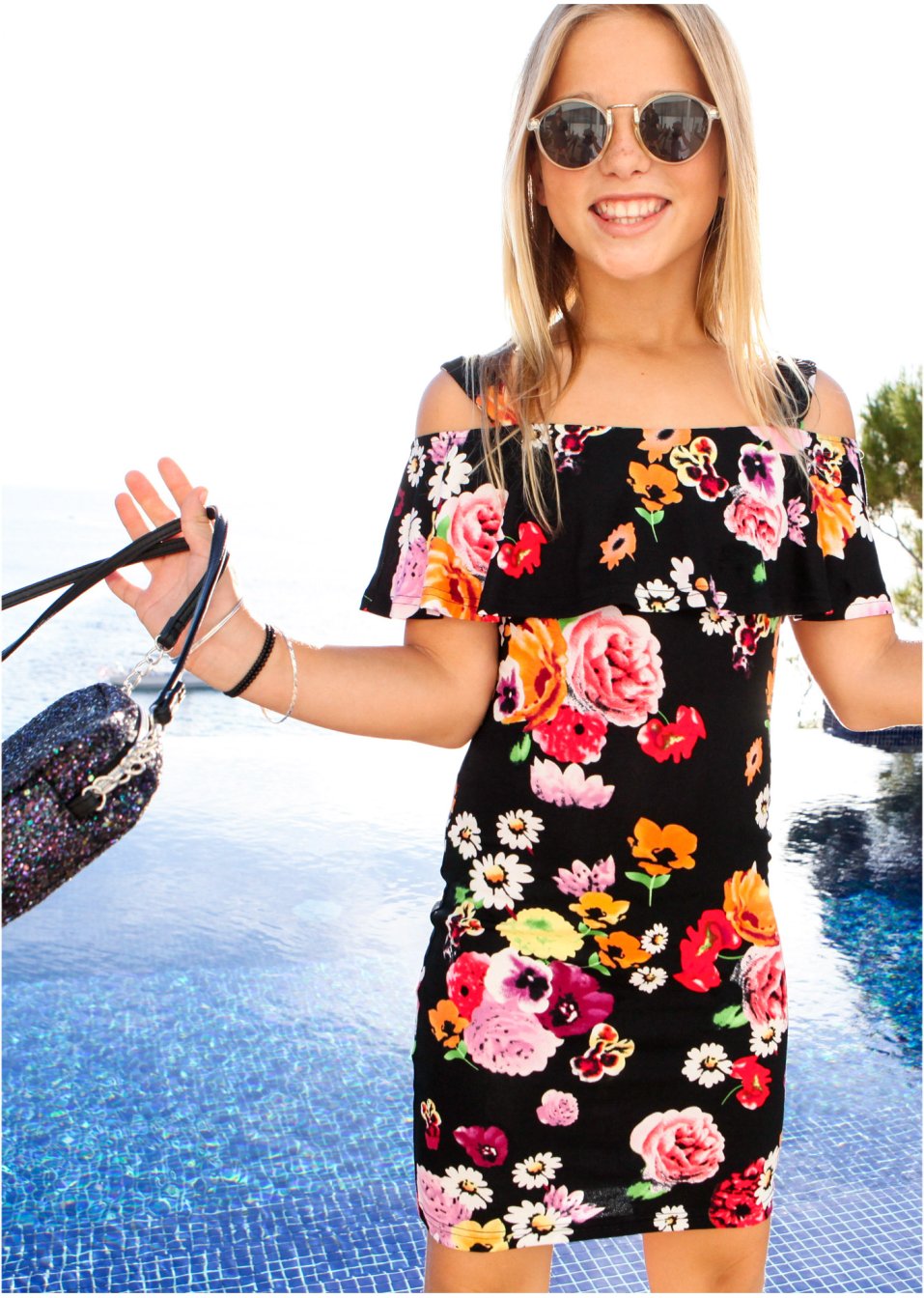 Robe à volant fille