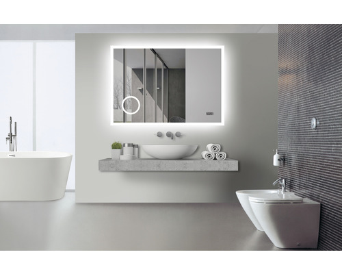 LED badkamerspiegel Zilver Venus IP 24 (spatwaterdicht)