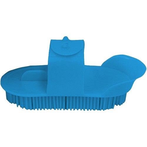 Escova de plástico Lincoln para cavalos, azul