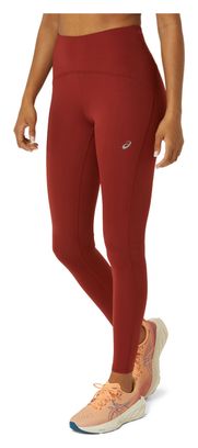 Collant Long Asics Road High Waist Tight Rouge Femme