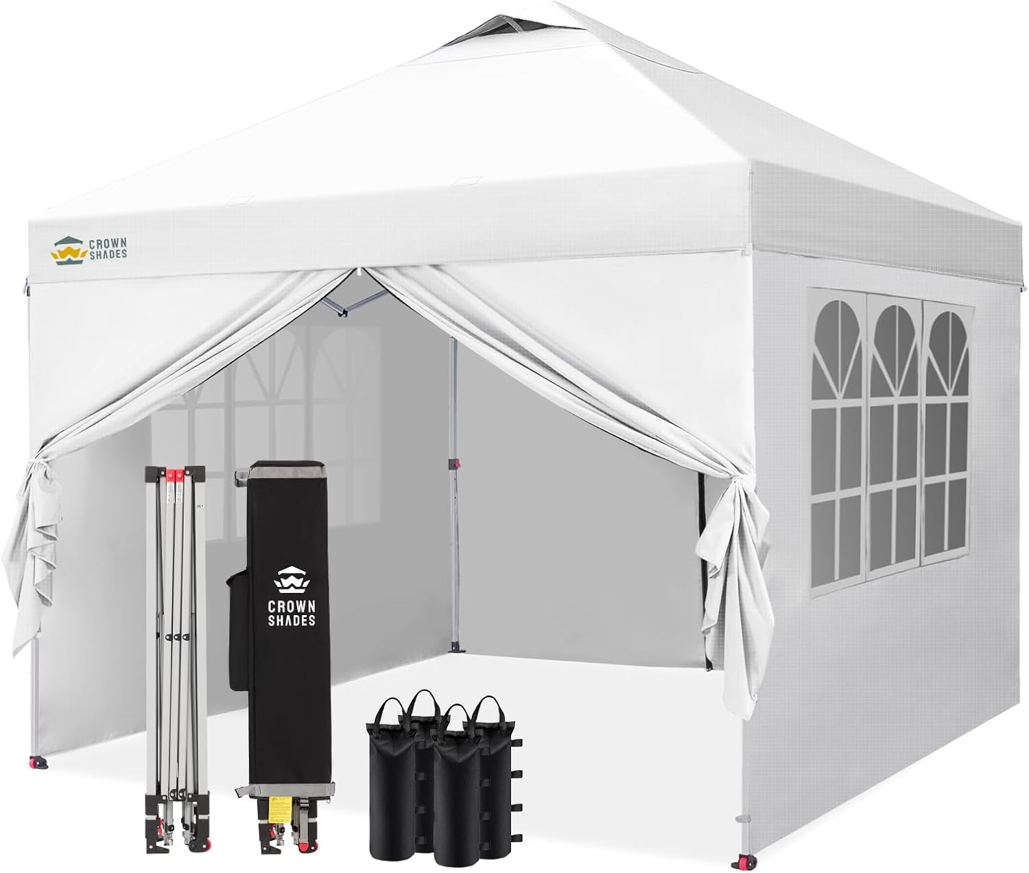 Pavillon 3x3 Wasserdicht Stabil Winterfest mit 4 Seitenteilen, Pop up Gartenpavillon UV Schutz 50+, Partyzelt Für Outdoor Camping, 3-Fach Höhenverstellbar, Pavillion mit Tragetasche