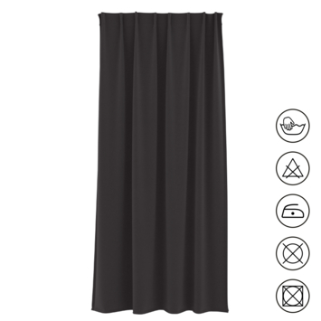 GAMMA kant en klaar gordijn 100% verduisterend zwart (kleurnr. 1391) 140x270 cm (bxh)