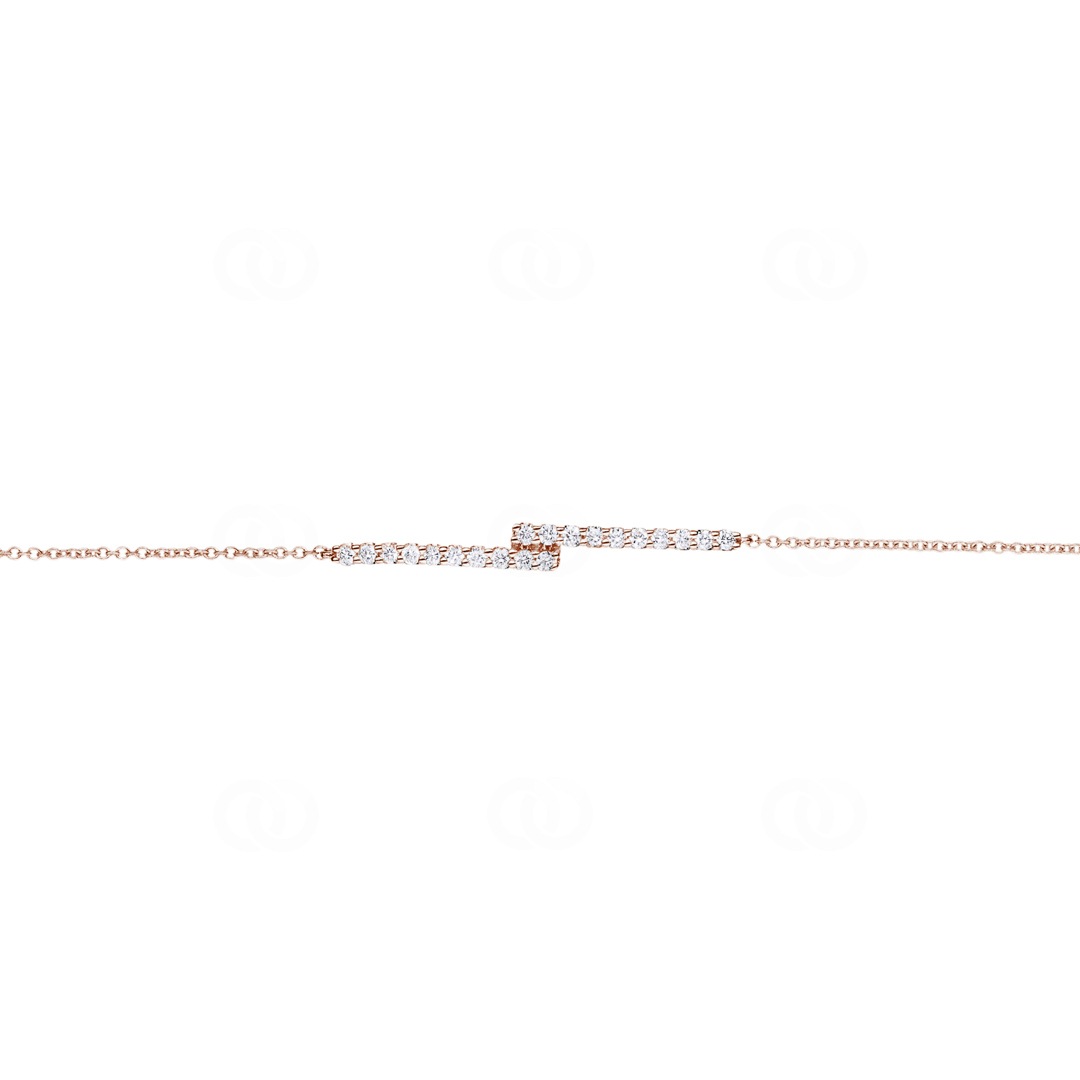 0.20 Karat Diamantarmband 750/18 K Roségold