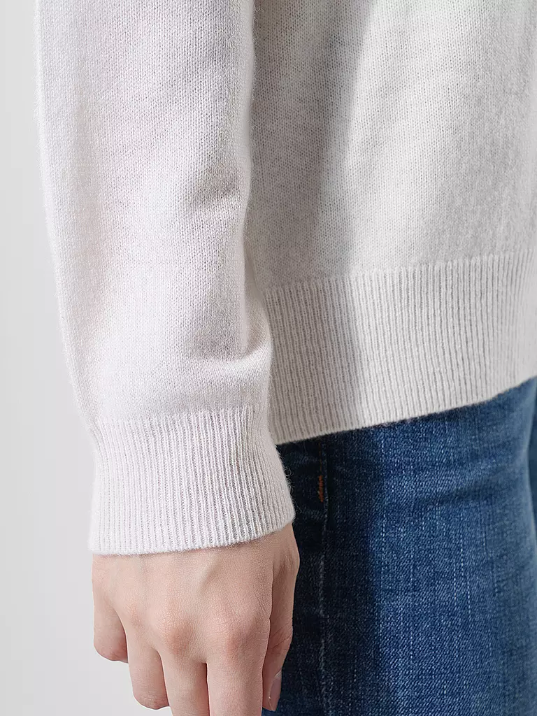 LES TRICOTS DE LEA Kaschmirpullover MAPOUPETTE weiss