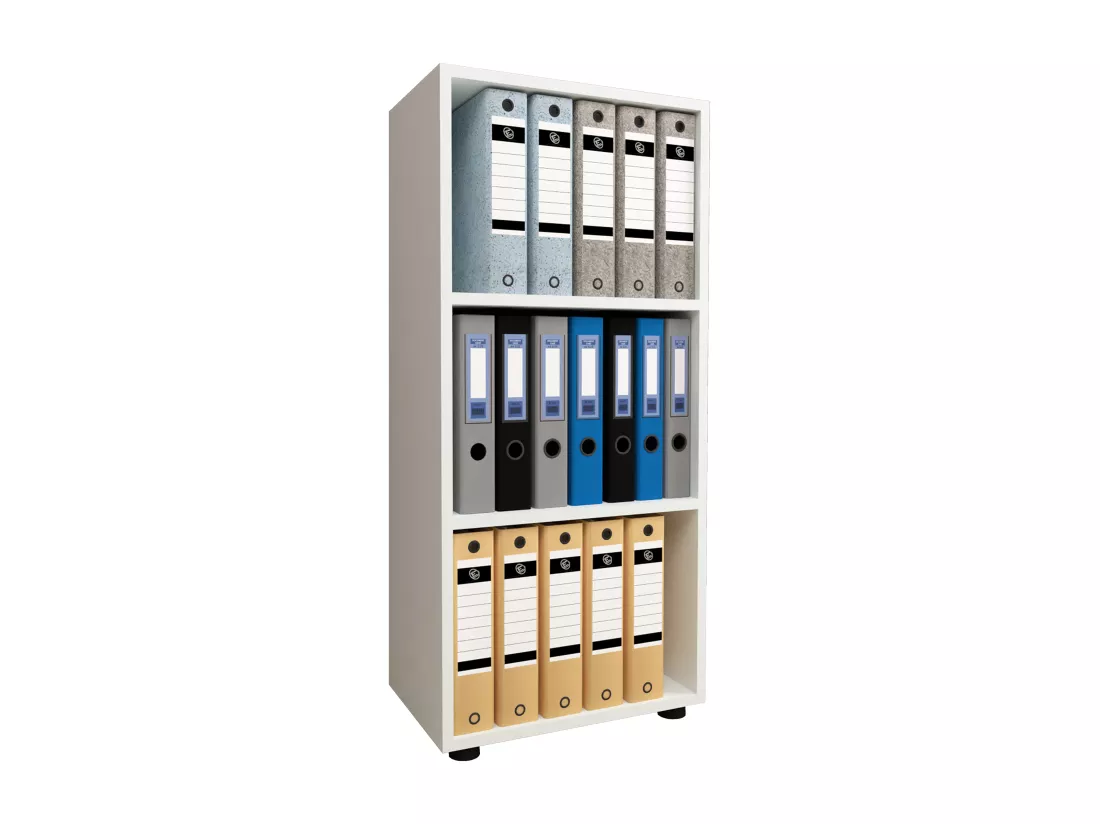 Étagère de bureau en bois Étagère à dossiers Ulas 3f