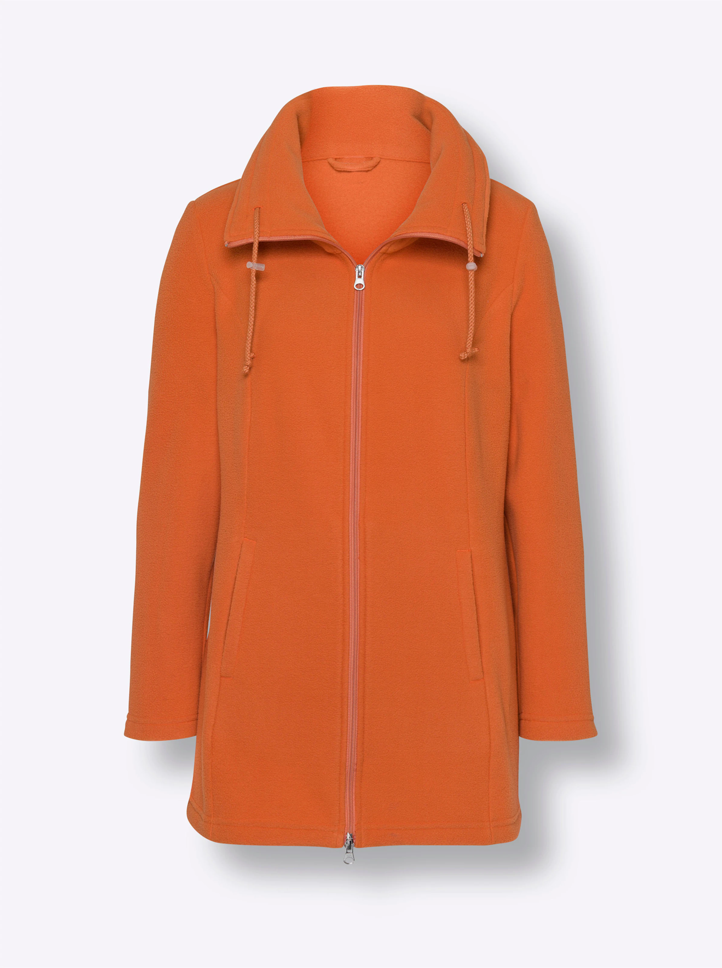 Fleecejacke in papaya