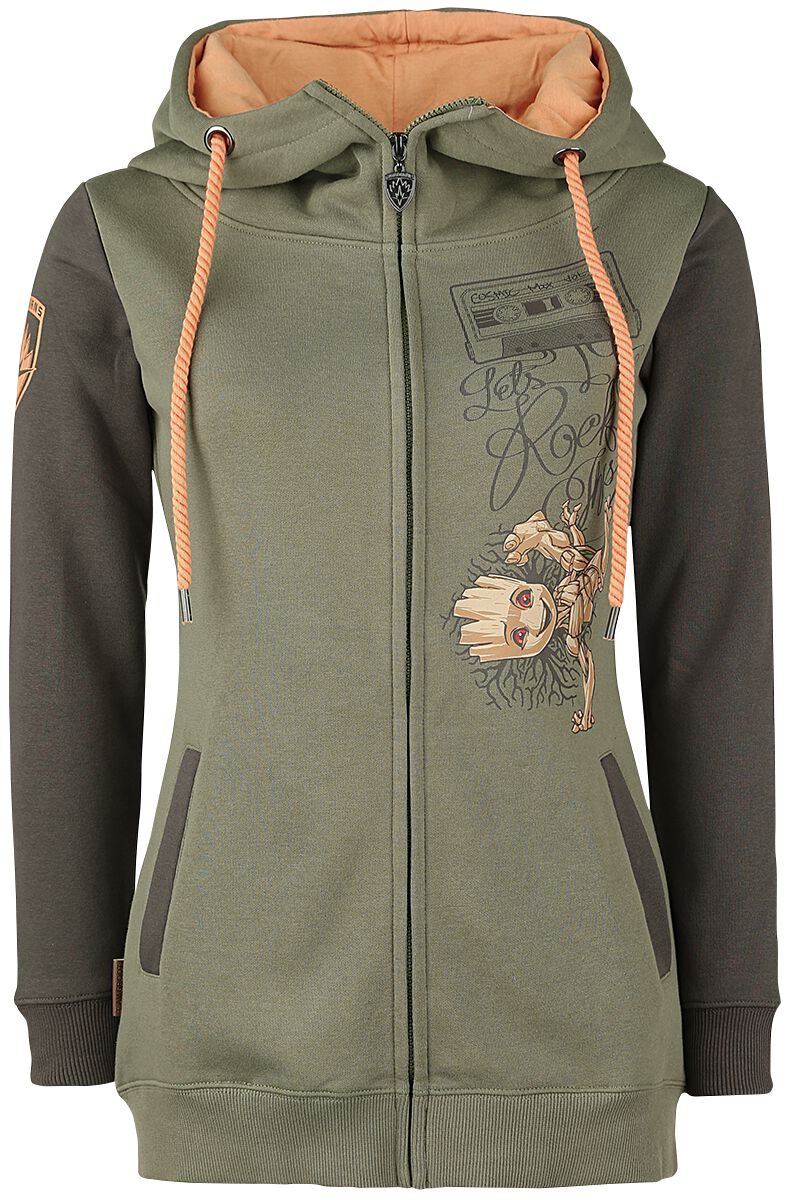 Groot - Let's rock this | Les Gardiens De La Galaxie Sweat-shirt zippé à capuche