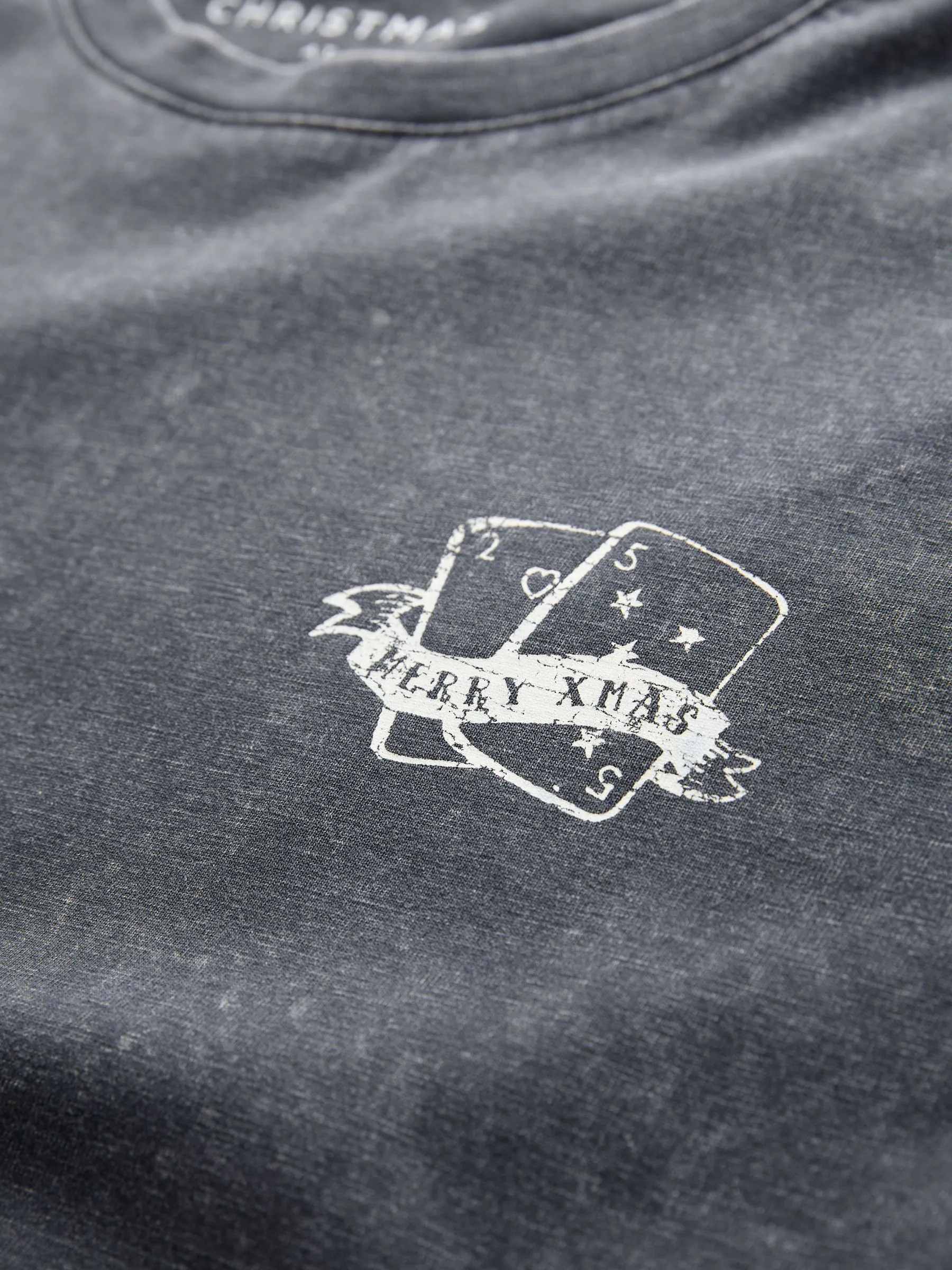 Antraciet - Normale Pasvorm - Kerst T-shirt