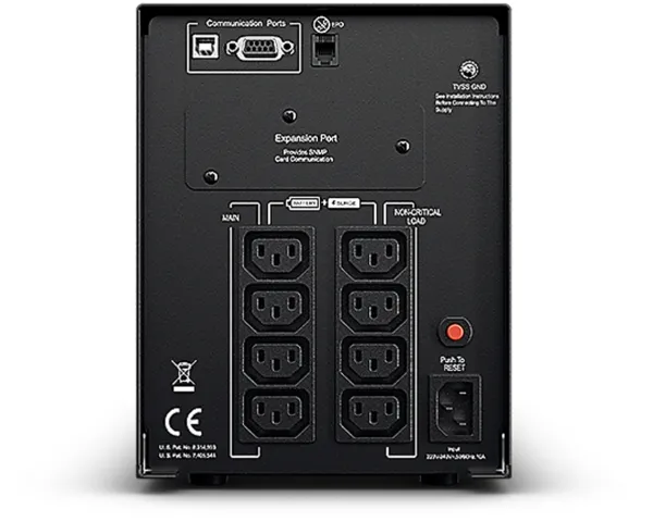 CyberPower Professional Series PR1000ELCD - UPS - AC 230 V - 900 Watt - 1000 VA - 12 At - RS-232, USB - output-stikforbindelser: 8