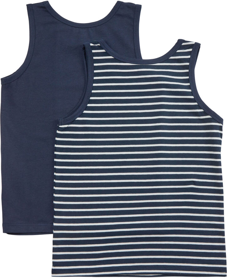 Magasin du Nord Collection Boys Tanktops 2-Pack Navy stripe / navy