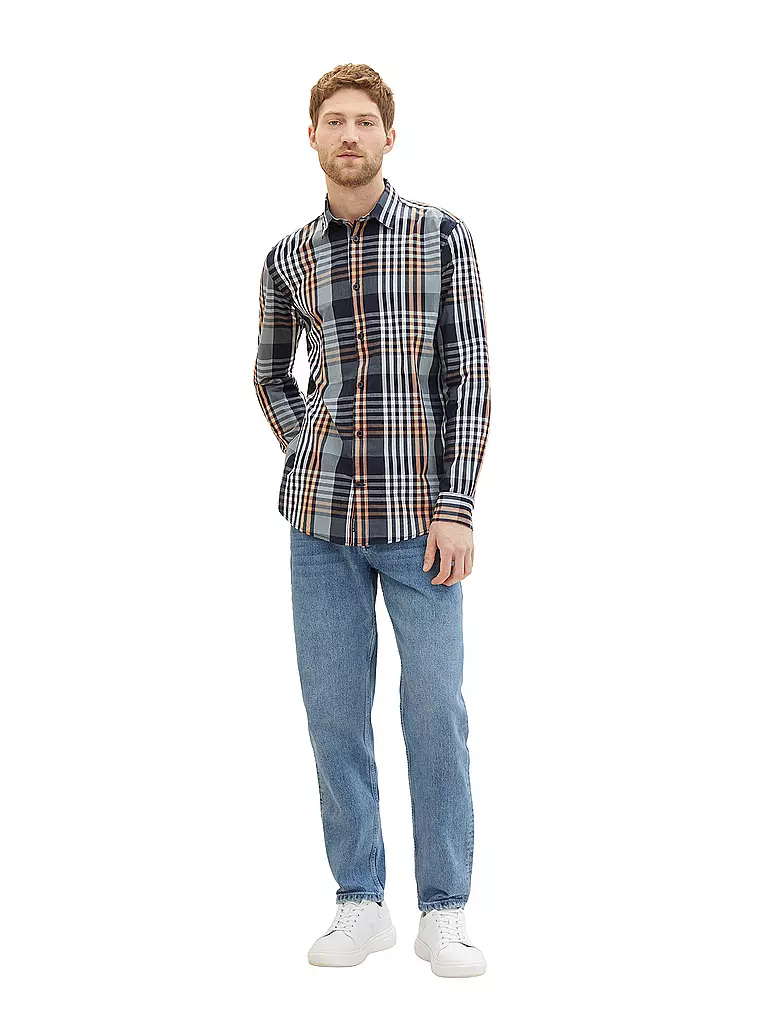 TOM TAILOR Hemd Regular Fit dunkelblau