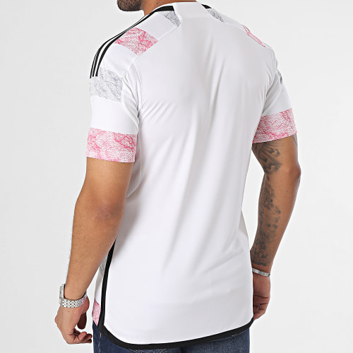 Maillot A Bandes Juventus HR8255 Blanc Rouge Gris