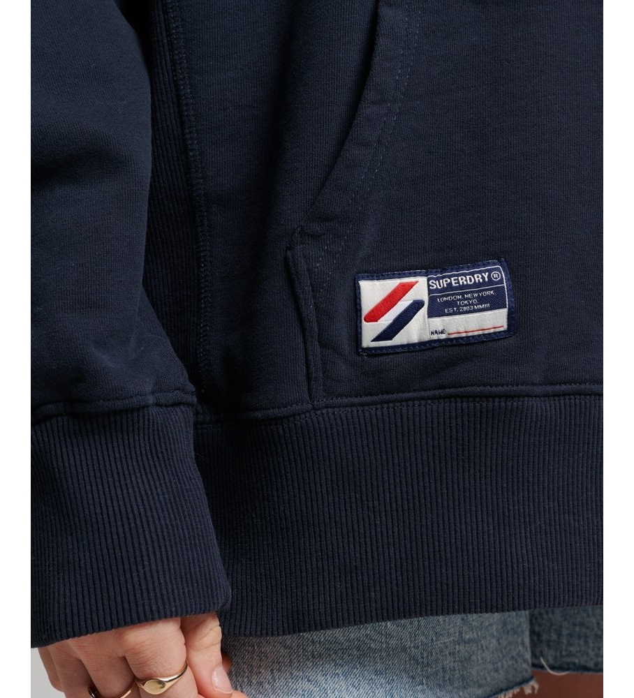 Superdry City College Navy Oversized Hoodie