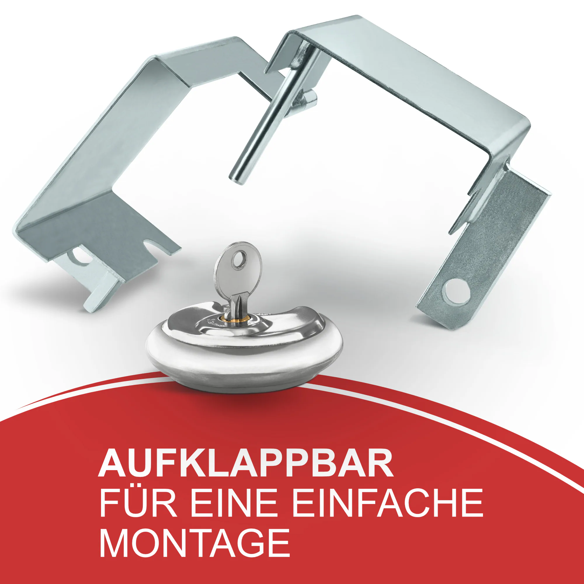 Kastenschloss Anhängerschloss, klappbar inkl. Abdeckkappe für Anhängerkupplung