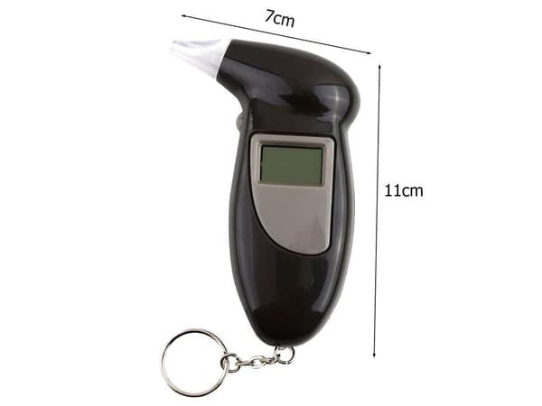 Kompakt alkometer med nøkkelring og LCD-display