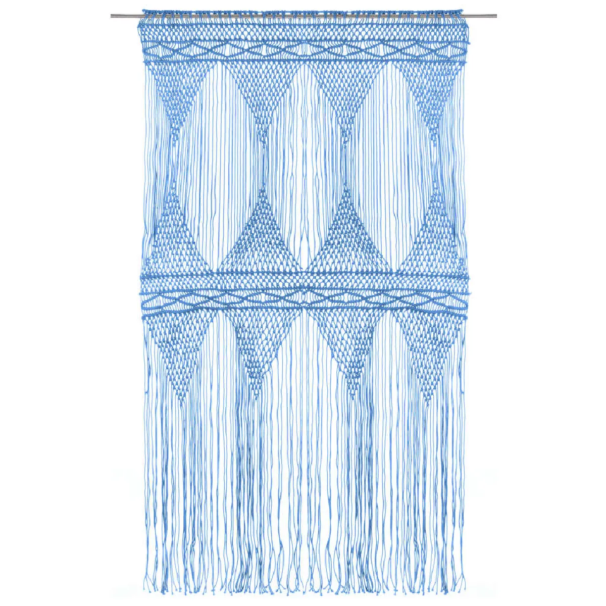 VidaXL Rideau en Macramé Bleu 140x240 cm