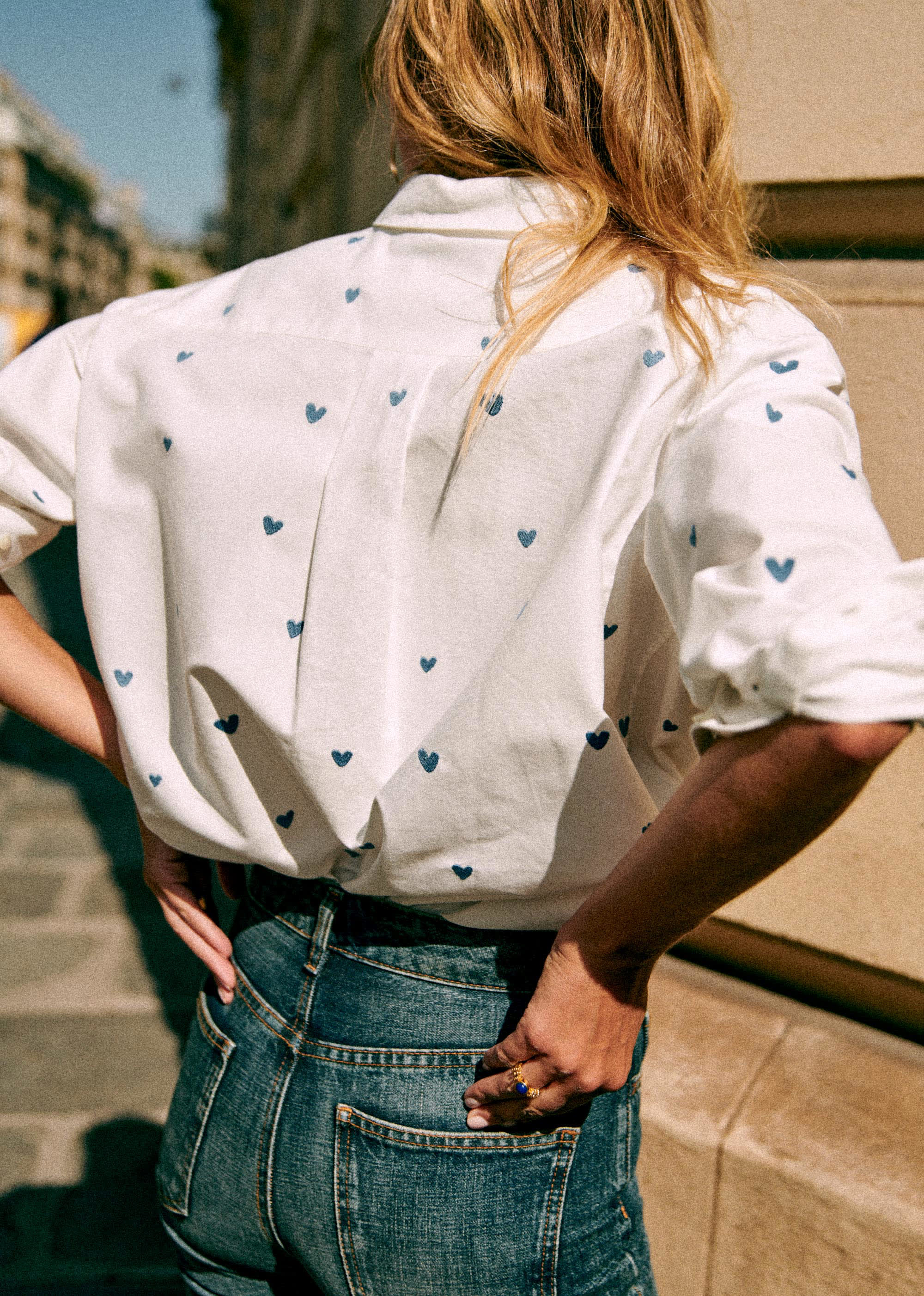 Chemise Max - Broderie Coeur Bleu - E-SHOP/CHEMISES & BLOUSES 5905230