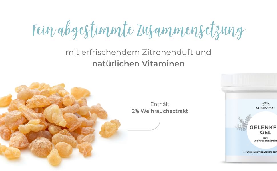 ALMIVITAL Gelenkfit Gel mit Weihrauch & Hyaluron – Intensive Pflege für beanspruchte Gelenke