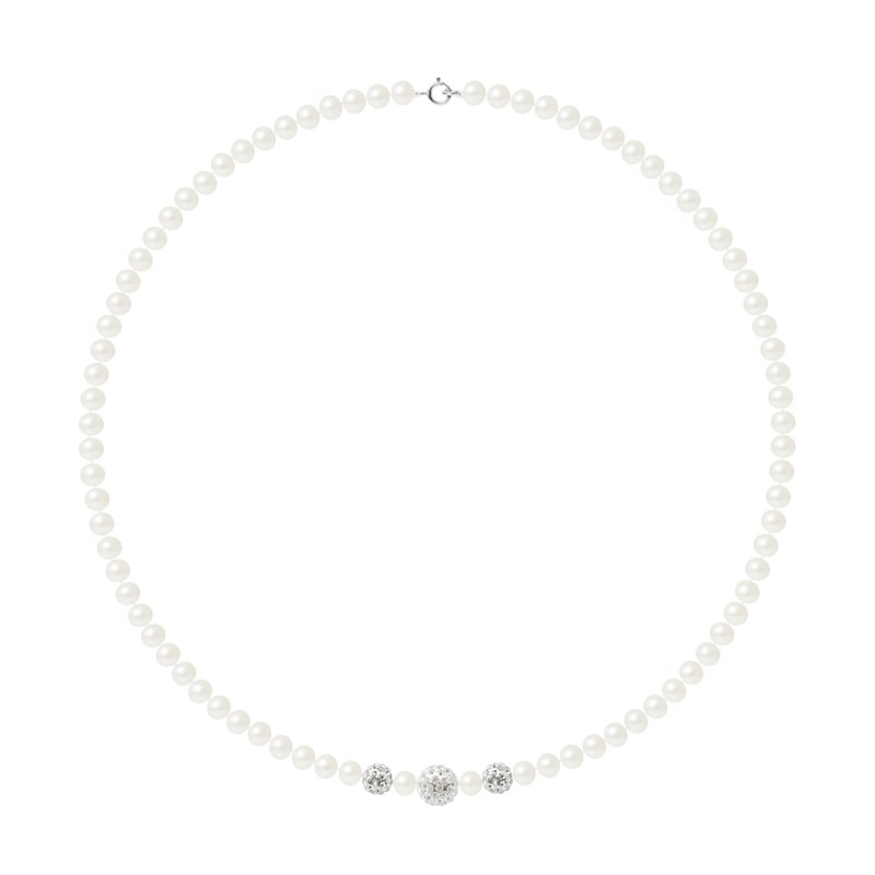Collier - Rang de Perles de culture d'eau douce - Argent 925