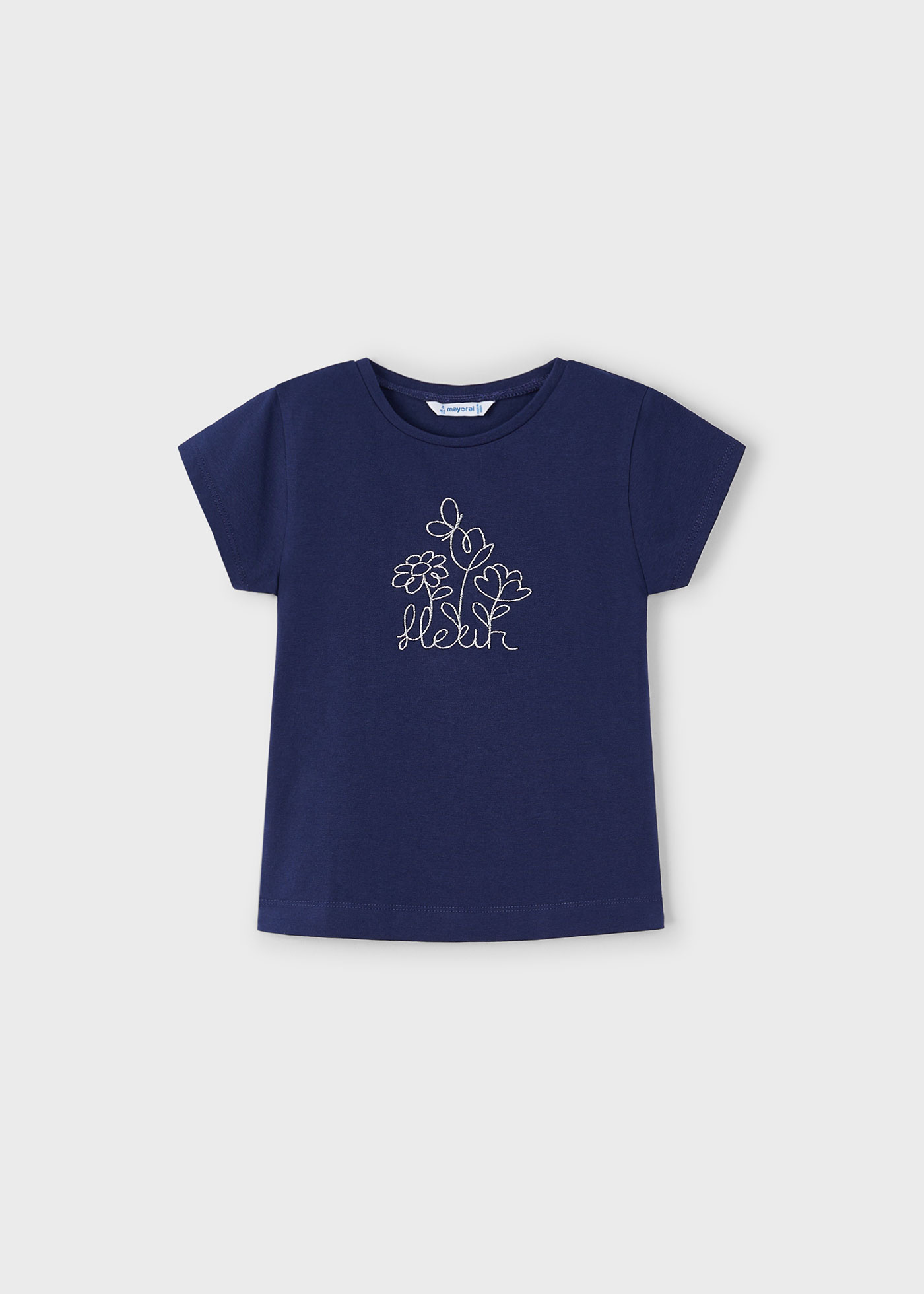 Camiseta bordada Better Cotton para meninas