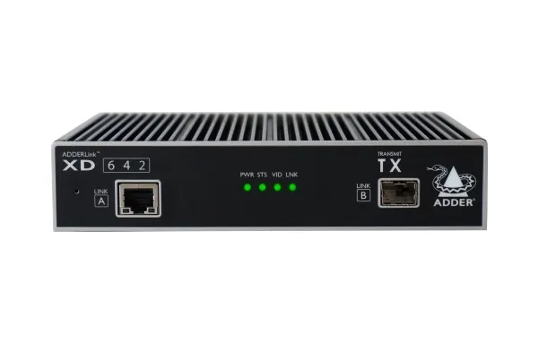 ADDER XD642P-DP, Sender & modtager, Ledningsført, 4000 m, Cat6, Cat6 , Cat6a, Cat6e, Cat7, Cat7e, Cat8.1, Fiber, 4096 x 2160 pixel, 8 Bit