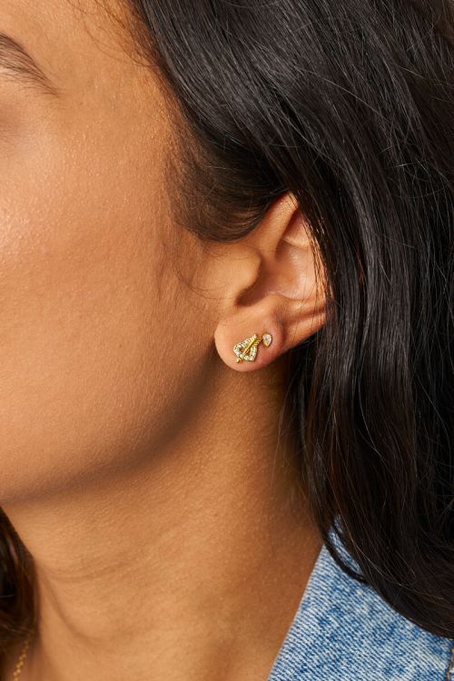 Studs met strass druppel
