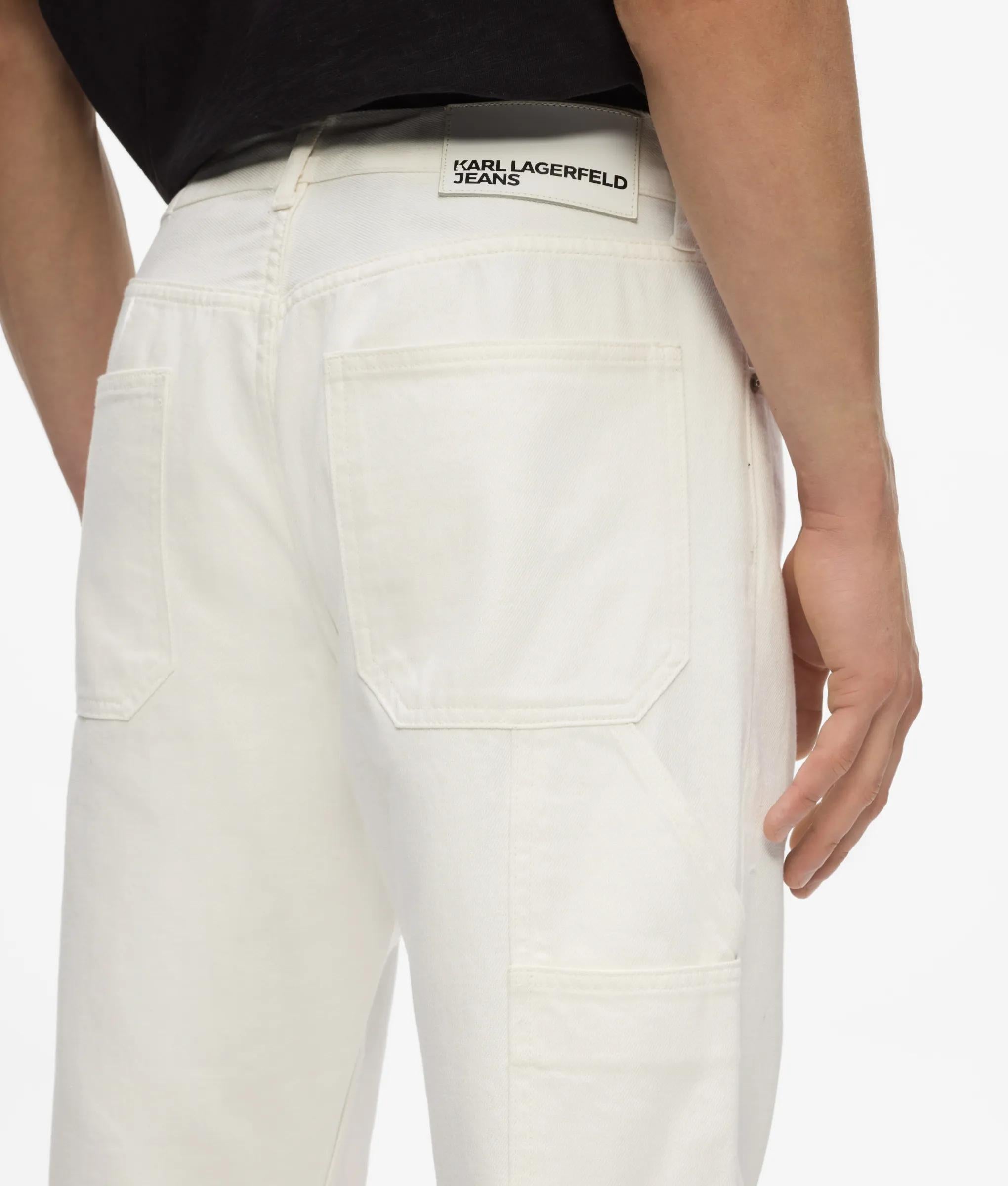Witte rechte timmermansjeans
