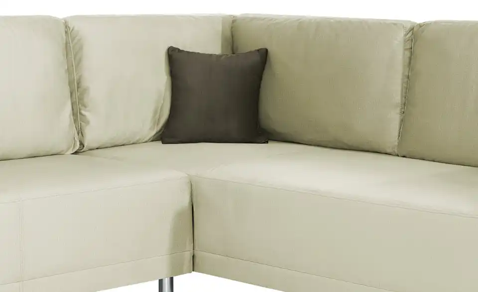 Wohnlandschaft Mara Beige, Braun rechts Mikrofaser