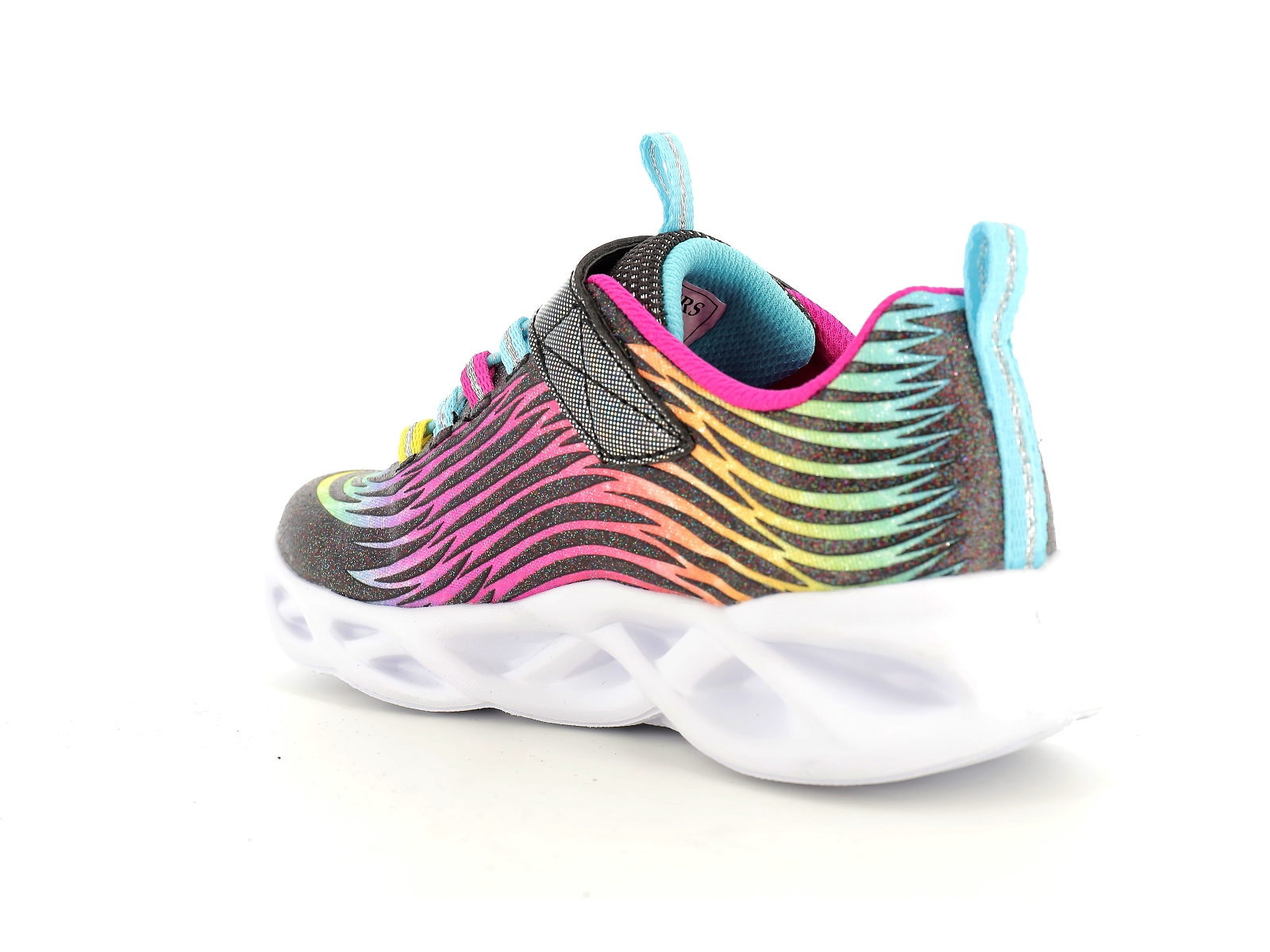 Skechers-TWISTY BRIGHTS Matières combinées Noir Rose