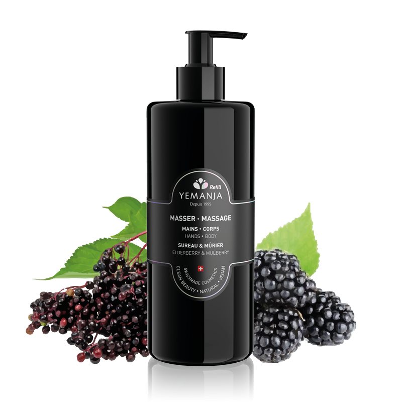 YEMANJA Massieren<br>500 ml, Flasche, Holunder & Brombeere