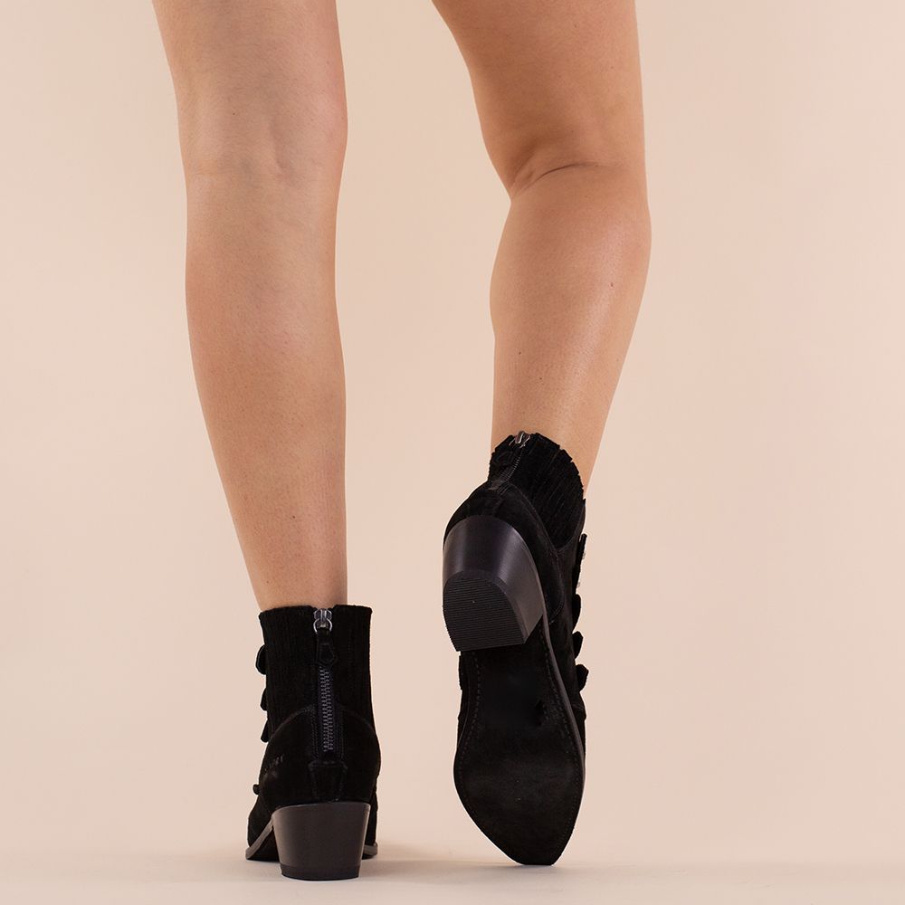 Sendra korte linedance boots 18209 zwart