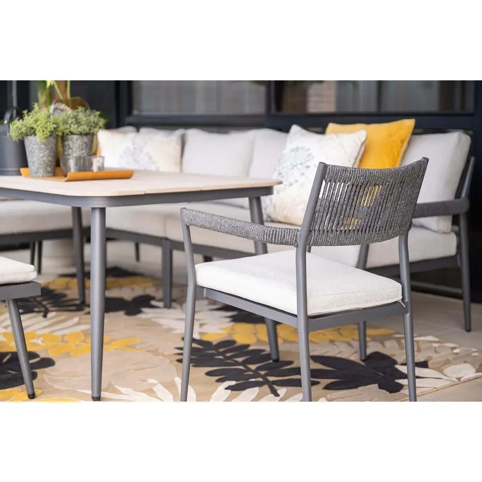 Barcelona dining fauteuil - c. black - dark grey - valley sand