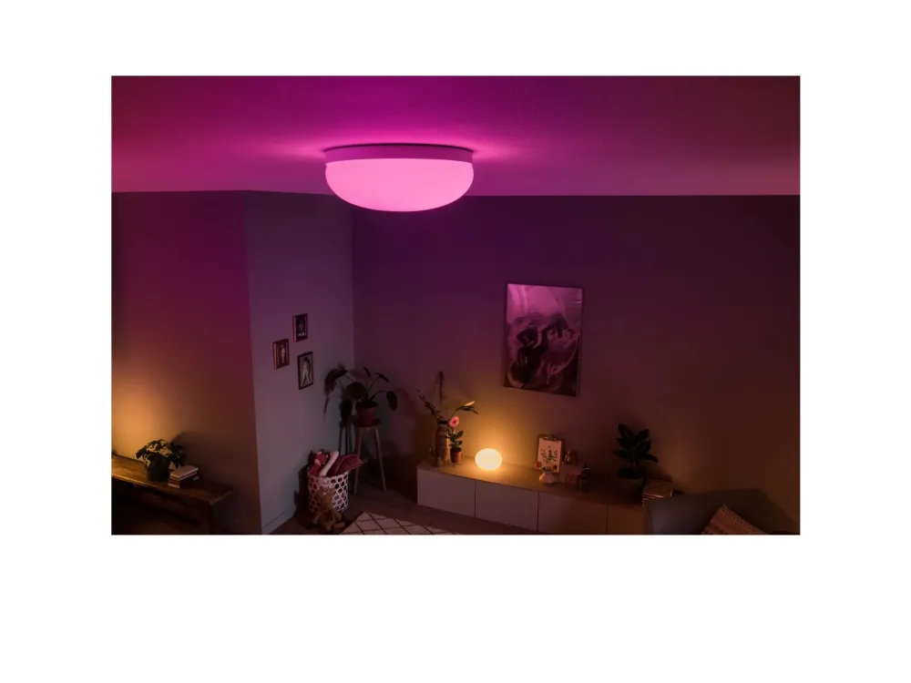 Philips Hue White and Color Ambiance Flourish - Loftslampe - LED - 32.5 W (tilsvarende 175 W) - klasse G - 16 millioner farver/varmt til køligt hvidt lys - 2000-6500 K - hvid