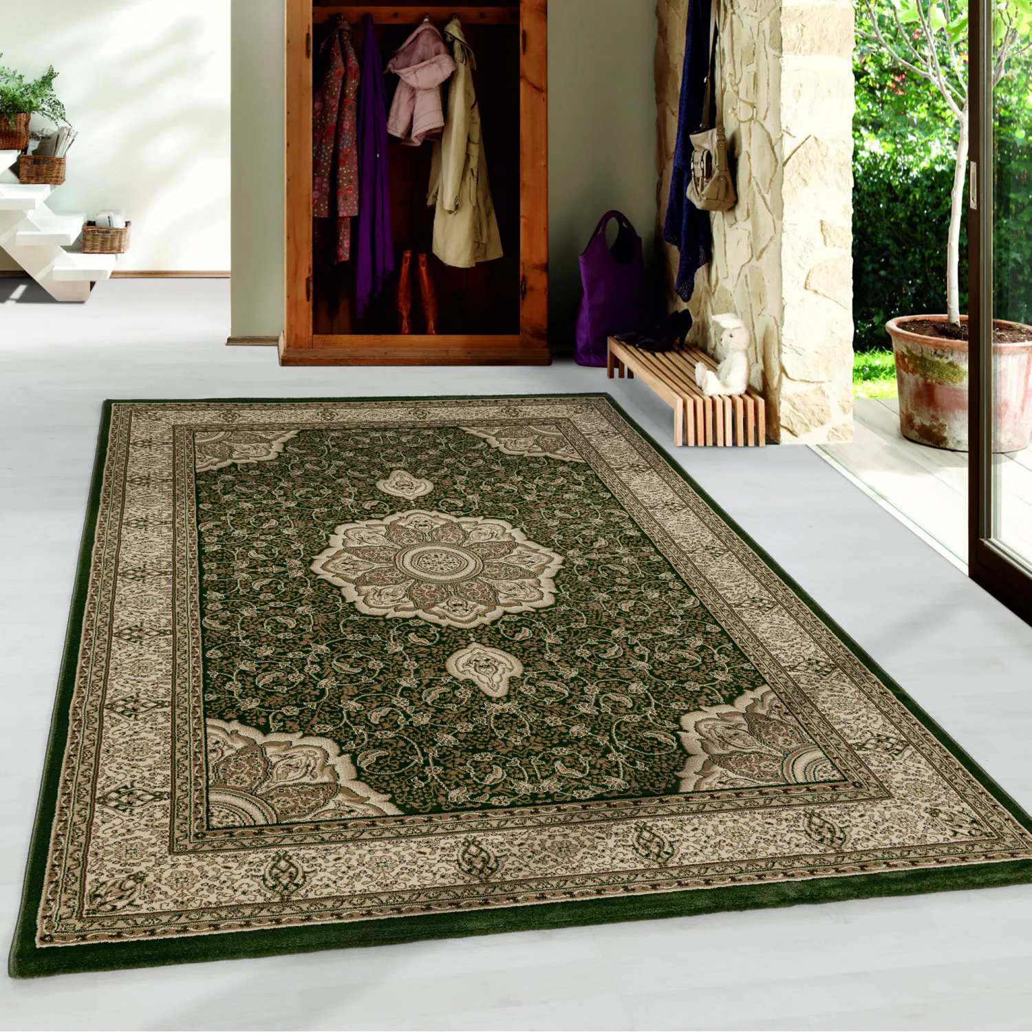 Wunderschöne Orient-Dekor Orientteppich Traditional rechteckig Kurzflor 9mm