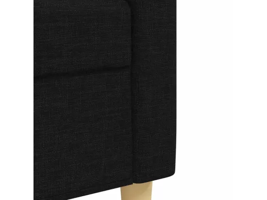 Ensemble de canapés 4 pcs avec repose-pied noir tissu