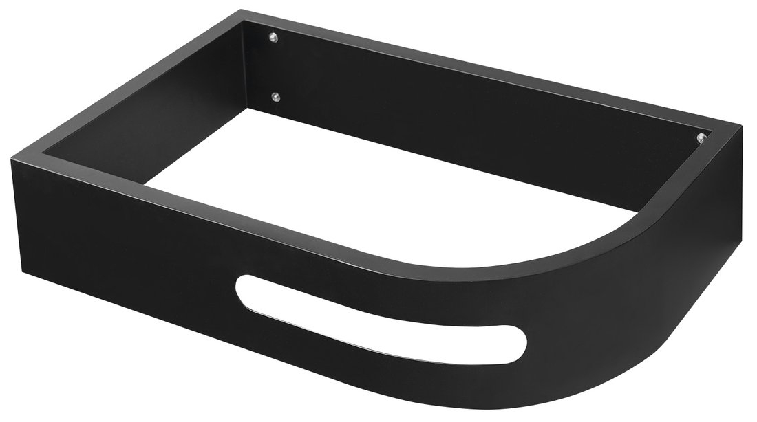 Sapho Pulse wastafel console mat zwart links 74.5x44.5cm